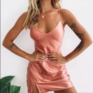 beginning boutique blush dress